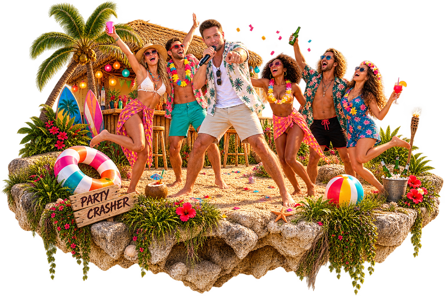 Die schwebende Musikinsel Party Crasher