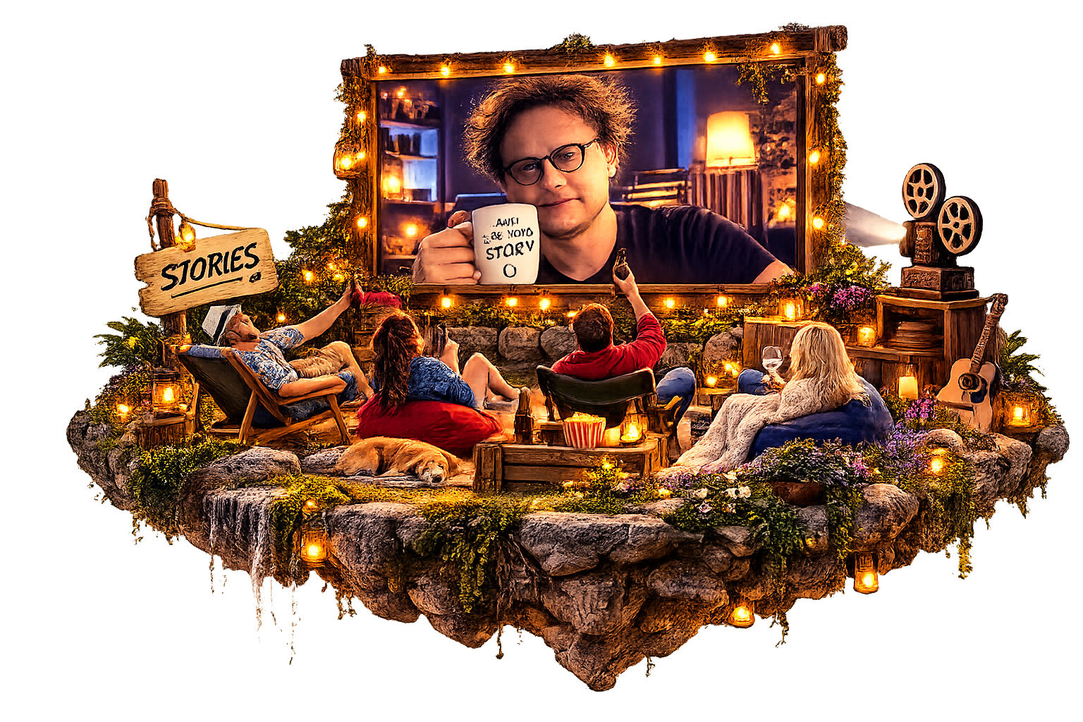 Die schwebende Musikinsel Stories
